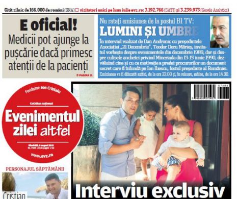 Ce puteţi citi în Evenimentul zilei de sâmbătă, 8 august