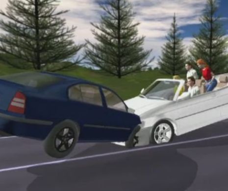 Cum s-a petrecut cel mai grav accident de pe litoral din ultimii 2 ani. Animaţie grafică cu impactul autoturismelor