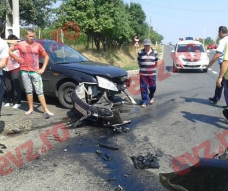 Încă un accident pe ŞOSEAUA MORŢII E85. Trei persoane au fost rănite
