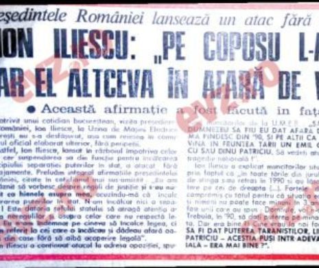Memoria EVZ. Iliescu spunea că l-a tratat omenește pe Coposu, dar că i s-a răspuns cu venin și ură