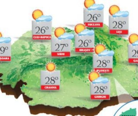 PROGNOZA METEO. Vremea devine frumoasă și se va încălzi, trecător și izolat mai plouă în zona de munte