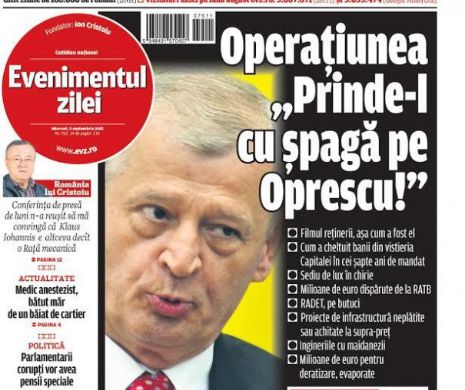 Ce puteţi citi în "Evenimentul zilei" de miercuri, 9 septembrie