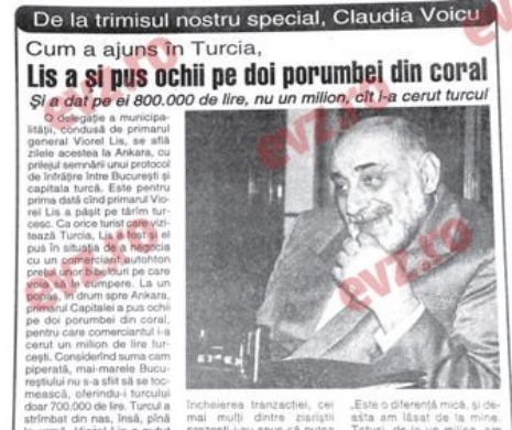 Memoria EVZ. Lis a dat 800.000 de lire pentru doi porumbei de coral