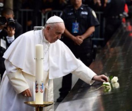 Papa Francisc s-a recules la memorialul închinat victimelor atentatului terorist din 11 septembrie: "Aici durerea este palpabilă"