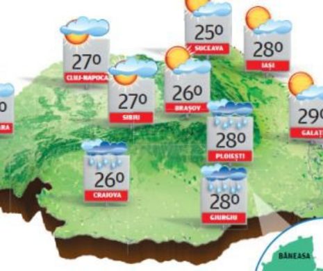 PROGNOZA METEO. În ultima decadă a lunii septembrie, vreme frumoasă și caldă