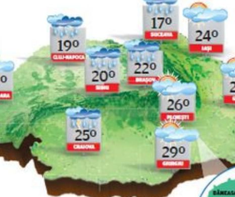 PROGNOZA METEO. Vremea se menține frumoasă și mai caldă decât în mod obișnuit