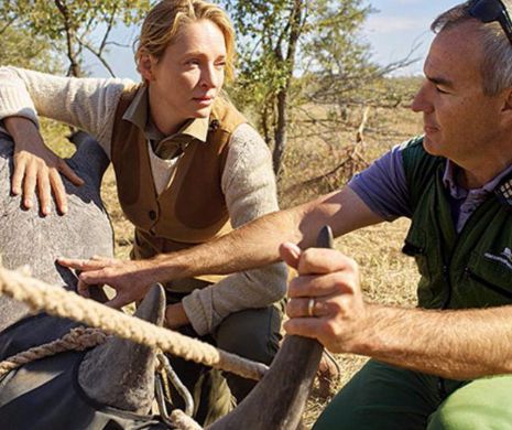 Uma Thurman, in lupta pentru salvarea rinocerilor!