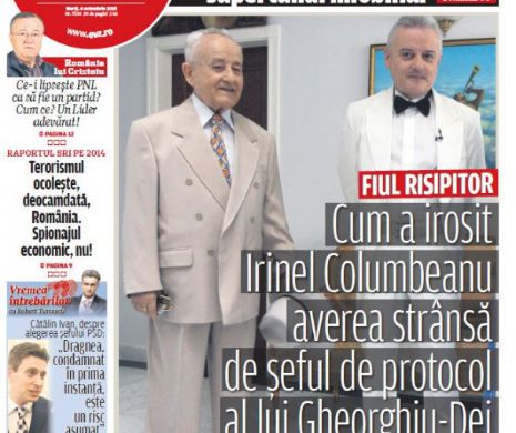 Ce puteţi citi în "Evenimentul zilei" de marţi, 6 octombrie