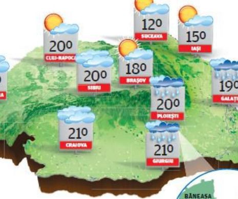 PROGNOZA METEO. În nord-estul țării, vremea va deveni rece pentru această dată