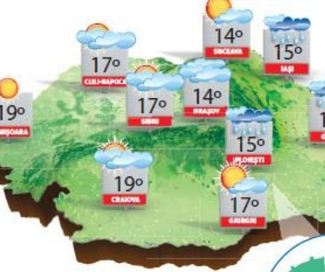 PROGNOZA METEO. Început de octombrie cu vreme frumoasă și din ce în ce mai caldă