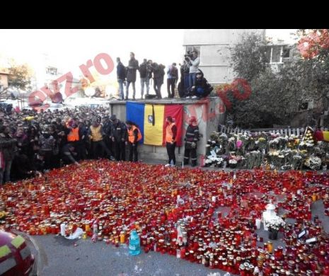 Sluijbă la locul tragediei oficiată de un cor al Patriarhiei Române. Preot: Tinerii nu erau satanişti. Colectiv rămâne un simbol al libertăţii de exprimare
