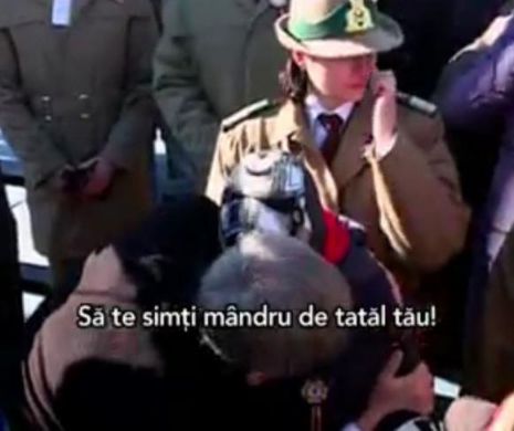 MOMENTUL ZILEI de 1 Decembrie: LACRIMILE UNUI COPIL al cărui tată A MURIT ÎN AFGANISTAN. Premierul Cioloş l-a consolat