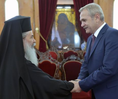 Intâlnirie - Theophilos al III-lea, Patriarhul Ierusalimului și al întregii Palestine cu Liviu Dragnea.