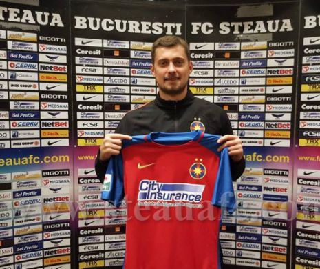 FOTO. Gabi Tamaș, prezentat oficial la Steaua. Prima reacție a fundașului