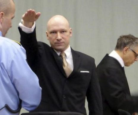 Apariţie cutremurătoare în faţa judecătorilor norvegieni: criminalul în serie Anders BREIVIK a executat salutul nazist şi a privit cu ură în jur