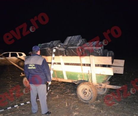 CĂRUȚAȘII din Darabani concurează TIR-ul. Au fost prinși în timp ce cărau o cantitate URIAȘĂ de ţigări de CONTRABANDĂ