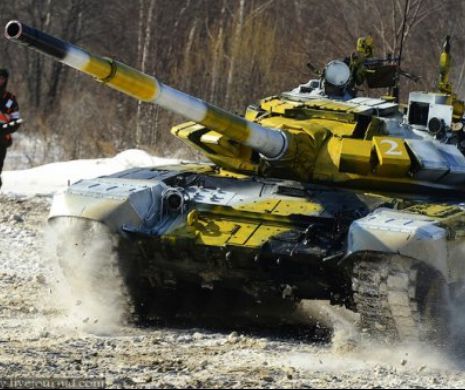 PROPAGANDA RUSEASCĂ loveşte din nou. CAMPIONATUL TANCURILOR, camuflajul folosit de Putin pentru a trimite UN NOU MESAJ VESTULUI l Foto