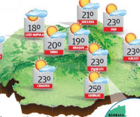 Vreme mult mai caldă decât în mod normal, pentru ultima zi din luna martie | PROGNOZA METEO