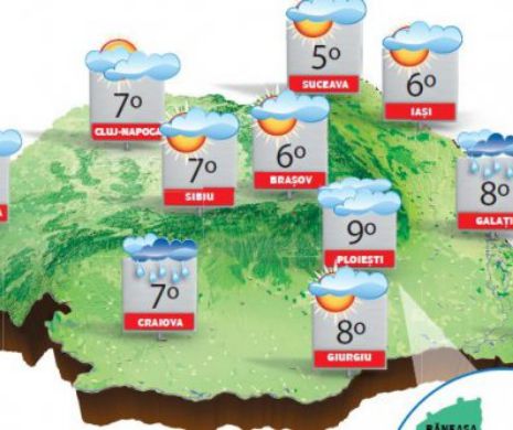 Vremea se va menține rece, dar se va ameliora din punct de vedere al precipitațiilor | PROGNOZA METEO