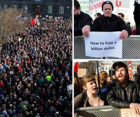 Mii de oameni oameni i-au cerut premierul islandez să plece după dezvălurile din "Panama Papers". Politicianul milionar o ţine pe a lui: nu a ascuns nimic şi nu va renunţa la funcţie