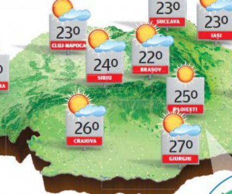 Vreme caldă și frumoasă cu temperaturi de vară, în special în regiunile sud- vestice | PROGNOZA METEO
