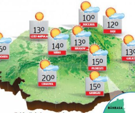 Vreme rece, în primul weekend din aprilie | PROGNOZA METEO