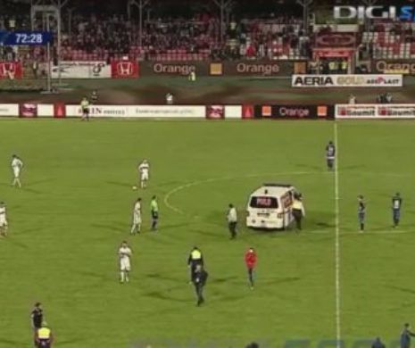 ALARMANT! De 2 minute şi 47 de secunde a avut nevoie AMBULANȚA pentru a intra pe teren și pentru a-l TRANSPORTA pe Patrick Ekerg la Spitalul Floreasca. REACȚIA medicului lui Dinamo