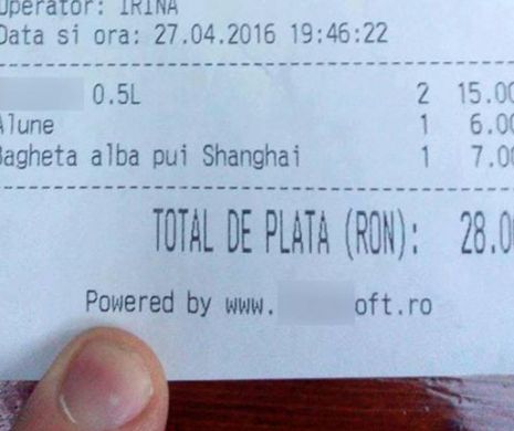 Clientii au avut parte de un soc!Ce a scris o chelnerita din Centrul Vechi pe nota de plata a infuriat Romania