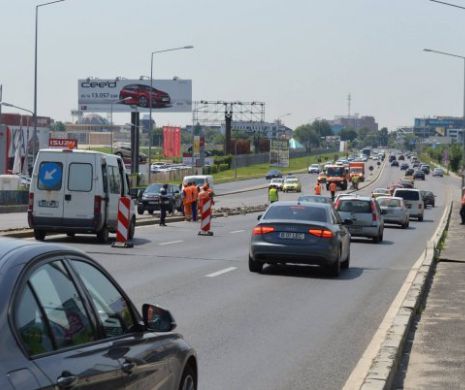 CNADNR a început montarea separatoarelor de sens pe DN1, în zona Băneasa