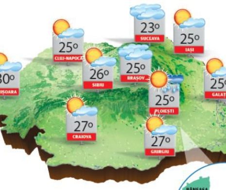 În majoritatea zonelor, va fi mai cald decât ar fi normal în această perioadă | PROGNOZA METEO