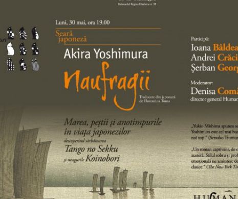 Seară japoneză cu pești ornamentali din hârtie, legende și un roman celebru: „Naufragii”
