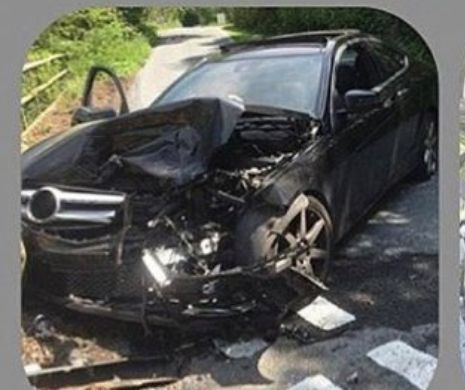 Socul trait de politisti! Pe cine au gasit in aceasta masina de lux, dupa un accident grav