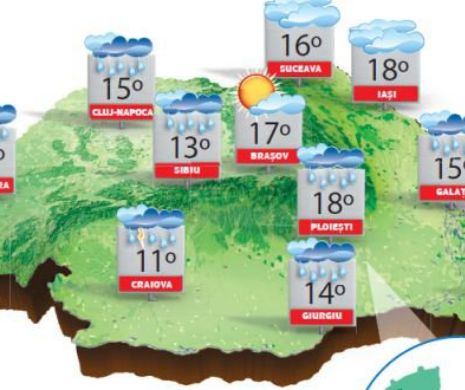 Vreme rece și instabilă, cu vânt și ploi, pentru începutul lunii mai | PROGNOZA METEO