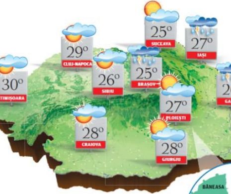 Vremea se încălzește, dar instabilitatea mai persistă în regiunile estice, sud-estice și la munte | PROGNOZA METEO