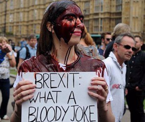 HAOS pe străile LONDREI! SUTE de manifestanţi scandează ÎMPOTRIVA BREXIT.