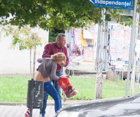 IMAGINI REVOLTĂTOARE. Candidat PNL la ALEGERILE locale a AGRESAT o femeie în plină stradă