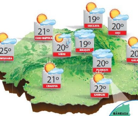 În zonele montane, submontane și izolat în centrul țării, umbrelele rămân un accesoriu necesar | PROGNOZA METEO