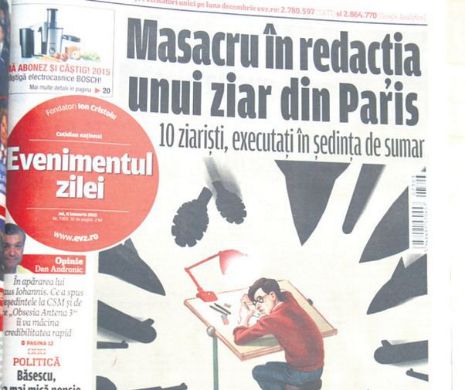 „Je suis Charlie”. Presa, în doliu după atentatul șocant din Paris