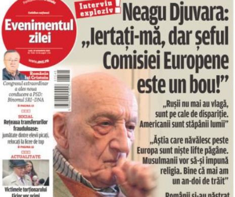 „Rușii nu mai au vlagă, sunt pe cale de dispariție. Americanii sunt stăpânii lumii”