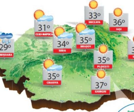 Vremea va fi în continuare călduroasă, caniculară după amiaza, iar disconfortul termic accentuat | PROGNOZA METEO