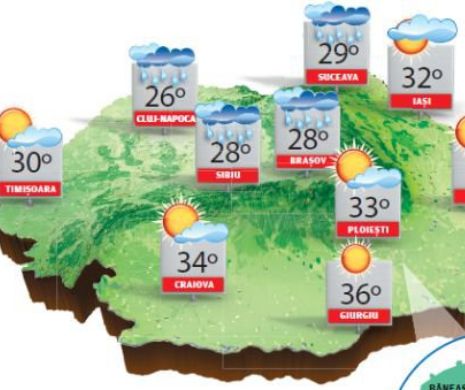 În zona de câmpie a Olteniei și Munteniei, vremea rămâne caniculară la orele amiezii | PROGNOZA METEO