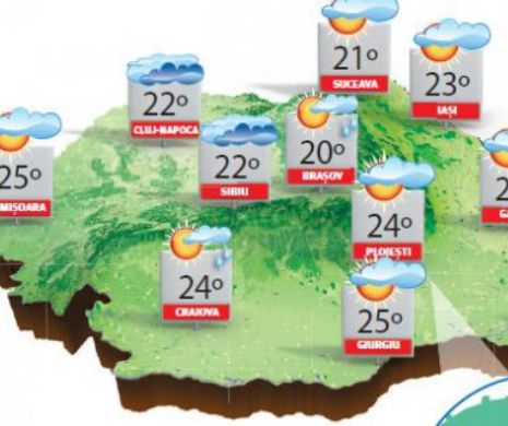 Ploile vor scădea în intensitate, dar vremea rămâne răcoroasă pentru această dată din an | PROGNOZA METEO