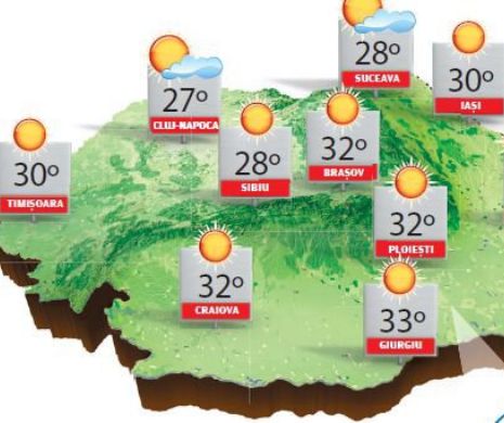 Cer senin în mare parte din țară, doar la munte și în sud-estul extrem sunt condiții să plouă | PROGNOZA METEO