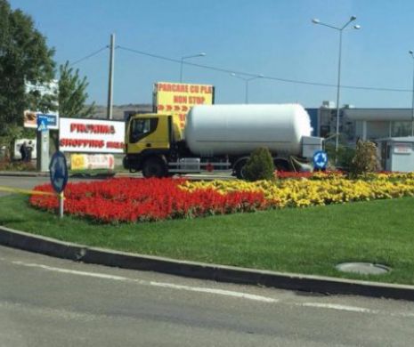 Pericol de explozie la Vaslui! Şoseaua de centură a municipiului este blocată din cauza unui incident în care este implicată o cisternă cu 10 tone de GPL