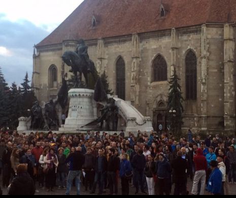 Protest împotriva lui Gabriel Oprea și la Cluj