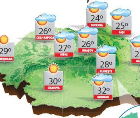 Temperaturi scăzute în sud și sud-estul țării. În rest, vreme frumoasă și caldă | PROGNOZA METEO