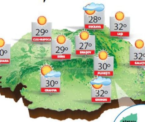 Vreme foarte frumoasă, cu temperaturi în creștere în vestul țării | PROGNOZA METEO