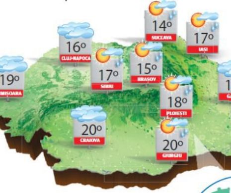 Vremea se mai încălzește, dar temperaturile rămân tot scăzute față de cele specifice datei | PROGNOZA METEO