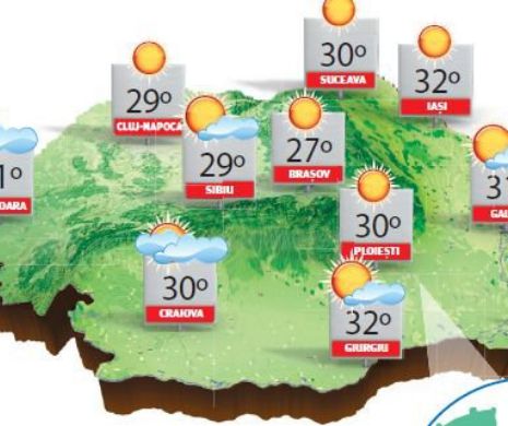 Vremea se menține mai caldă decât ar fi normal în prima decadă a lunii septembrie | PROGNOZA METEO