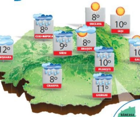 Temperaturi foarte scăzute, cu intensificări ale vântului în regiunile sudice | PROGNOZA METEO